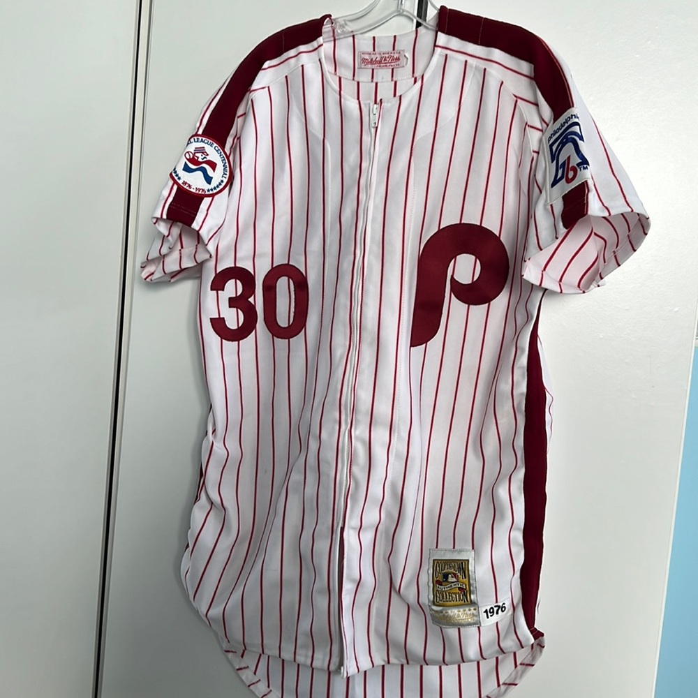 1976 Philly Philadelphia Phillies Mitchell & Ness Cooperstown Cash Jersey EUC L